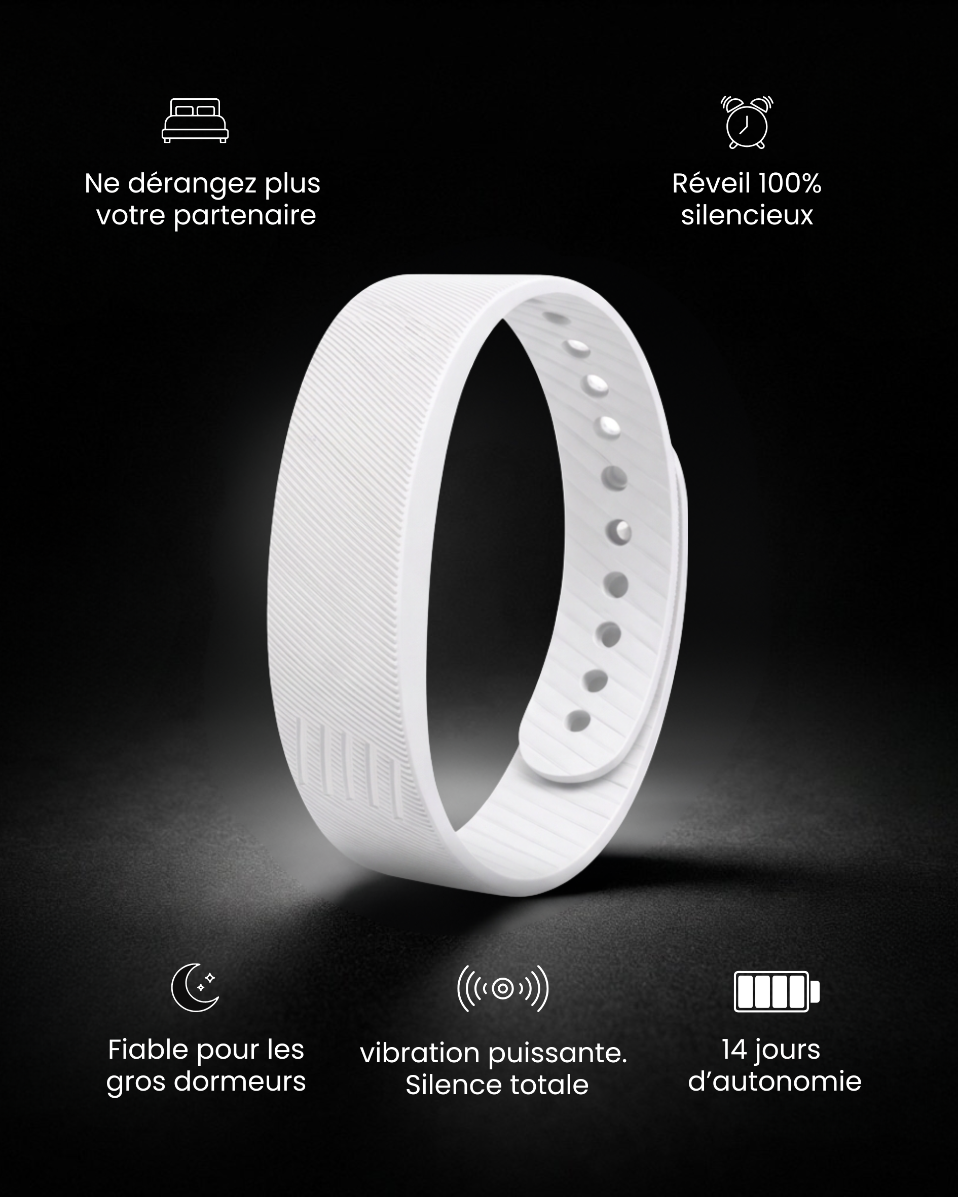 Bracelet réveil silencieux Enerys Rise™