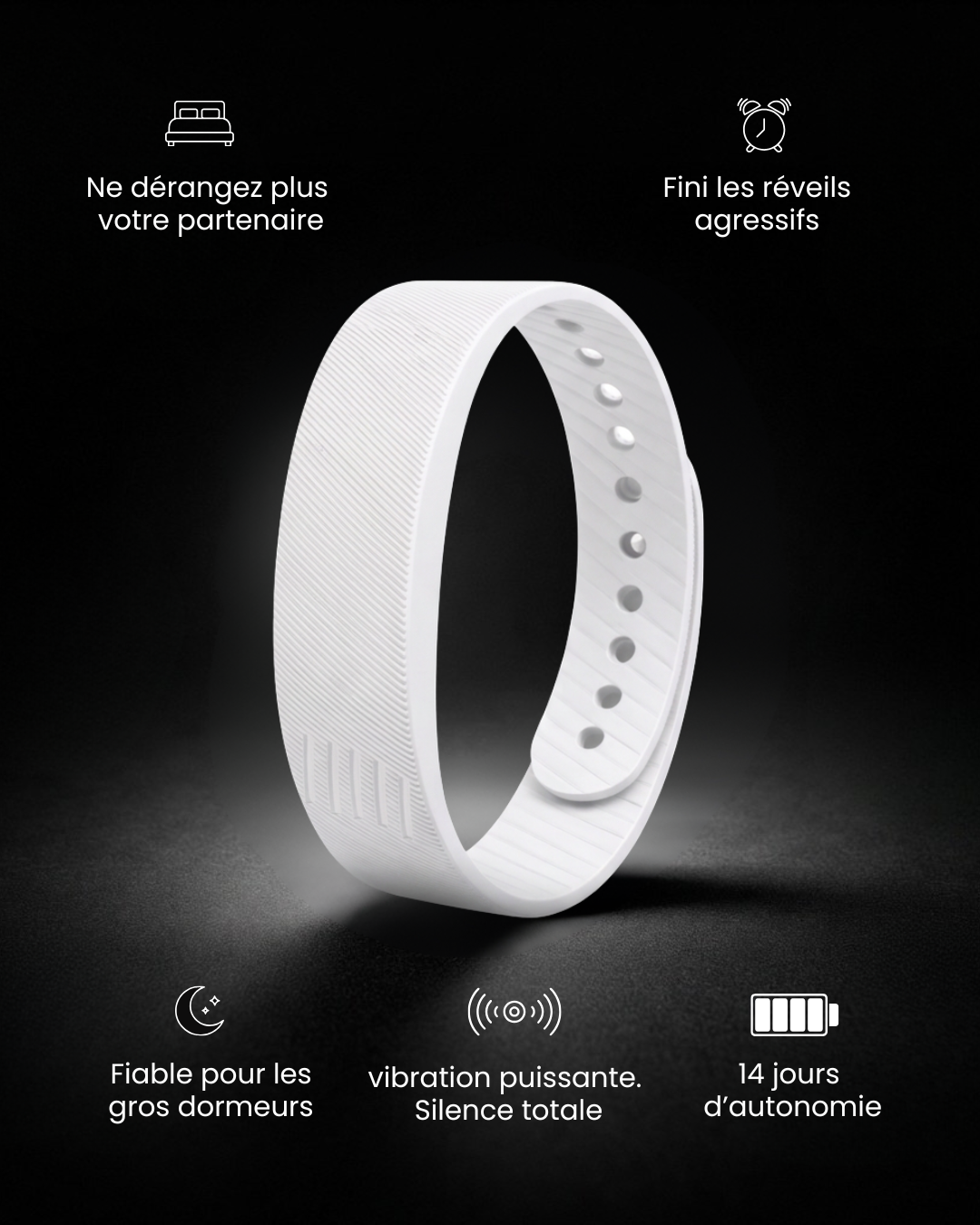 Bracelet réveil silencieux Enerys Rise™