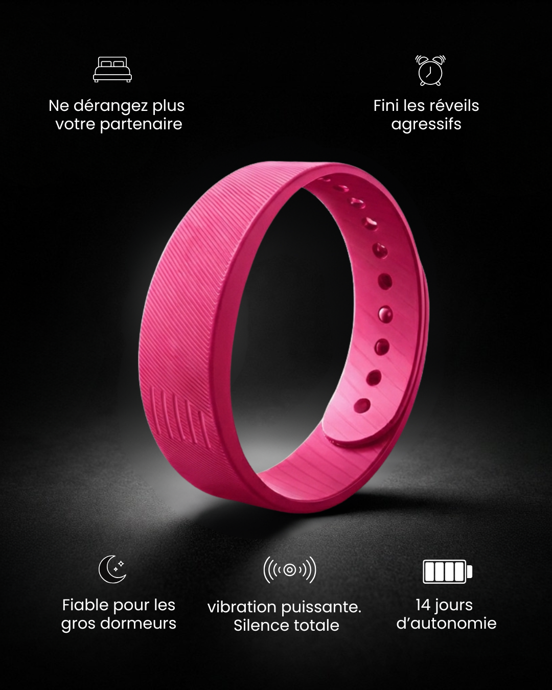 Bracelet réveil silencieux Enerys Rise™