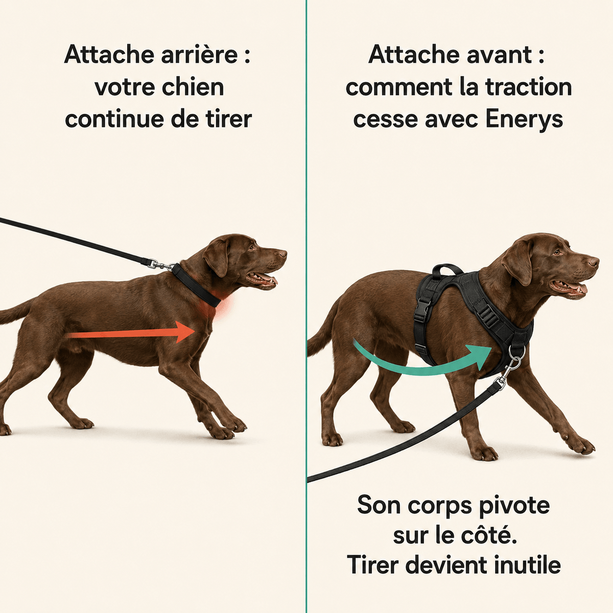 Harnais anti-traction - Enerys Pets